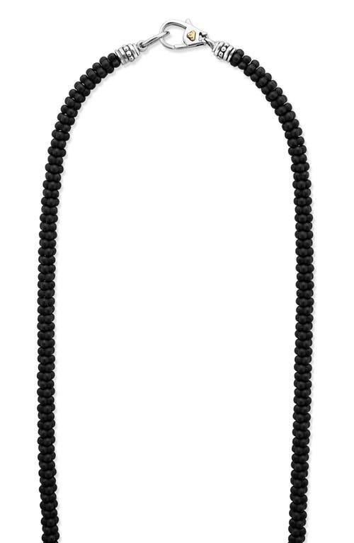 Shop Lagos Matte Black Caviar Ceramic Beaded Necklace