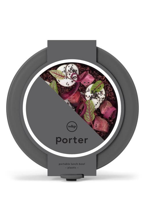 W&p Design Porter Reusable Portable Lidded Bowl In Charcoal