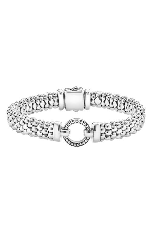 LAGOS 'Enso' Caviar Rope Bracelet in Silver at Nordstrom