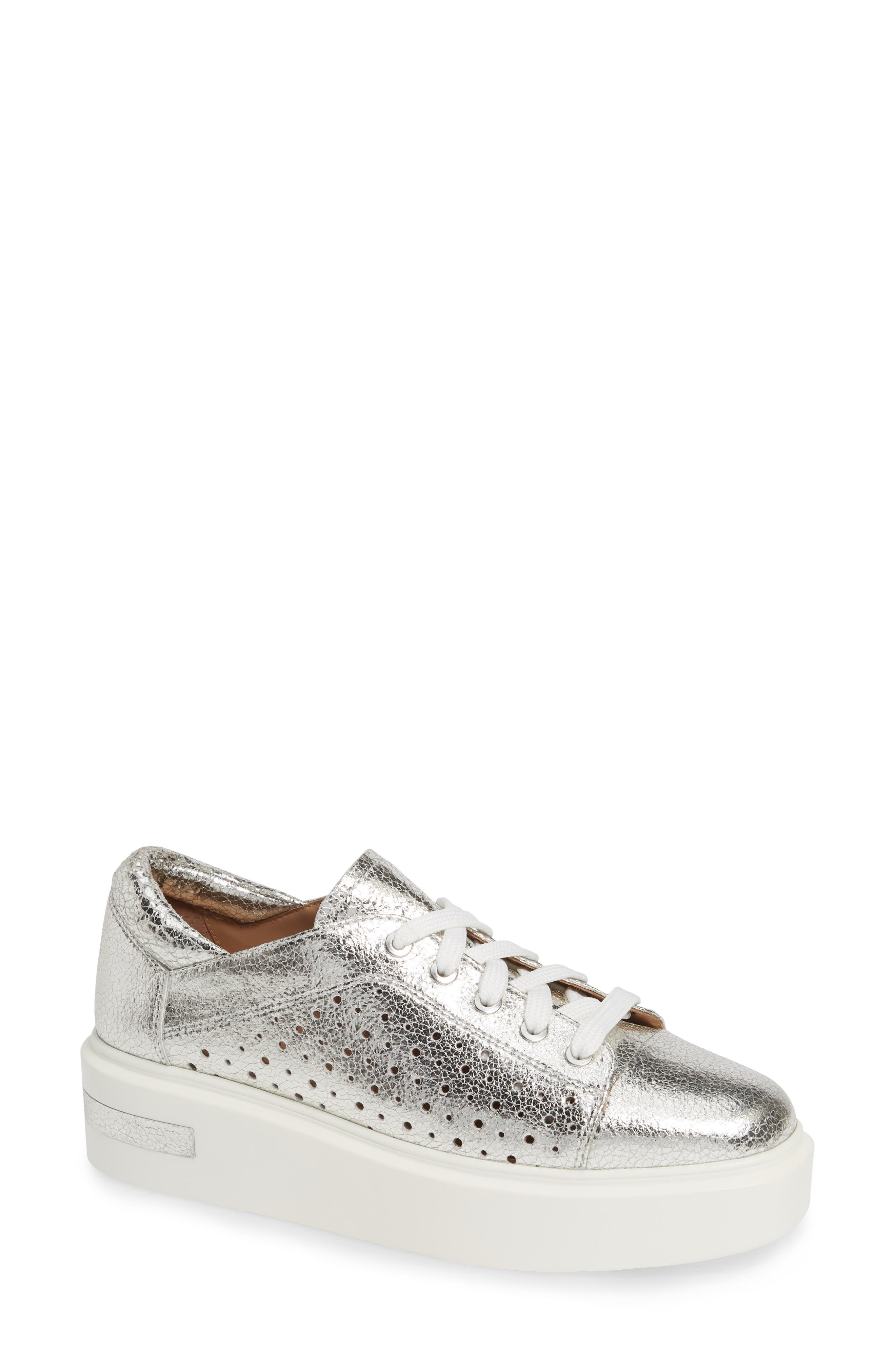 Linea Paolo Kendra Platform Sneaker, Metallic