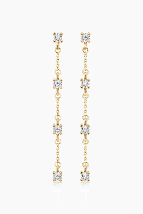 Shop Oradina 14k Yellow Gold Seeing Sparks Drop Earrings