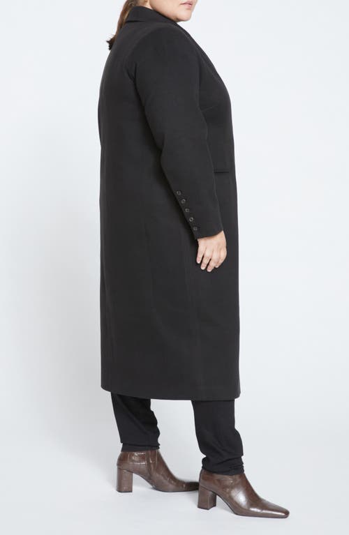 Universal Standard Jackson Tailored Brushed Twill Coat In Black
