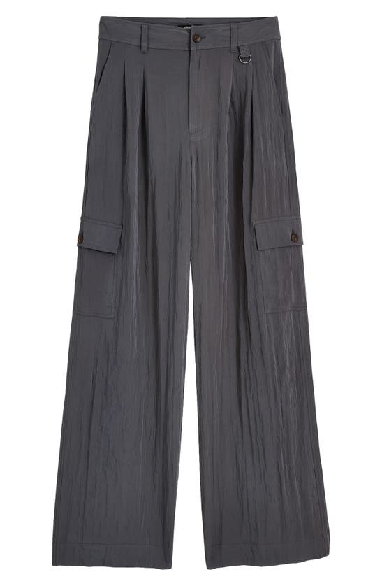 Shop Madewell Drapey Wide Leg Cargo Pants In Thunder Cloud