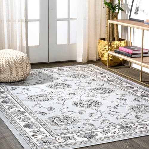 Jonathan Y Cherie French Cottage Area Rug In Light Gray/cream