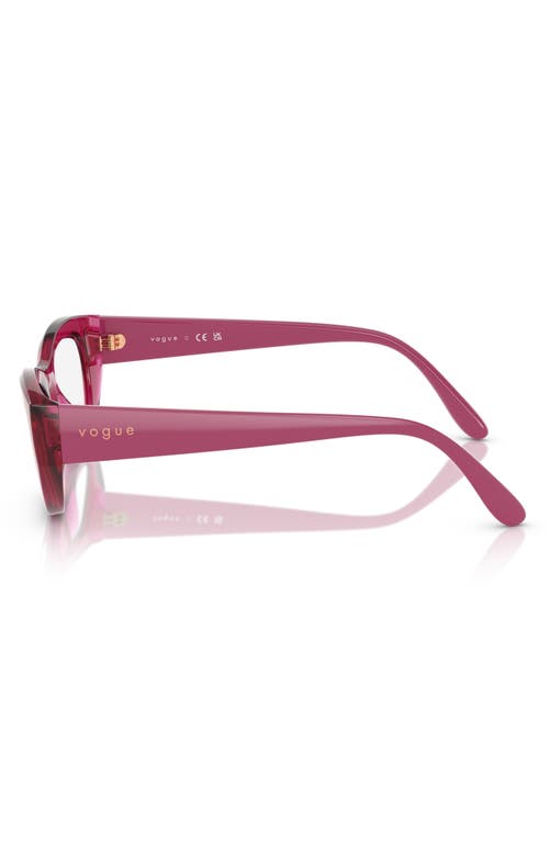 Vogue 49mm Oval Optical Glasses In Fuchsia