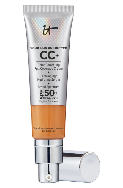 IT Cosmetics CC+ Color Correcting Full Coverage Cream SPF 50+ in Tan Rich at Nordstrom