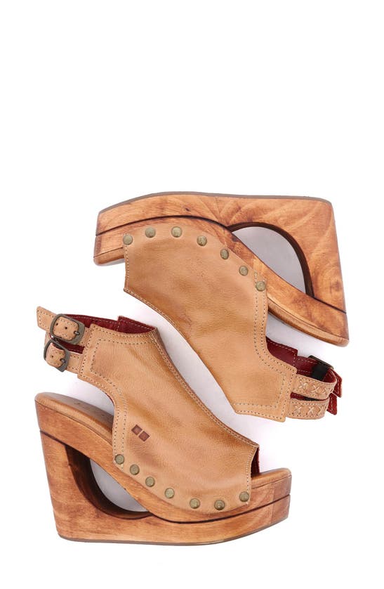 Shop Bed Stu Imelda Cutout Wedge Slingback Sandal In Tan Rustic