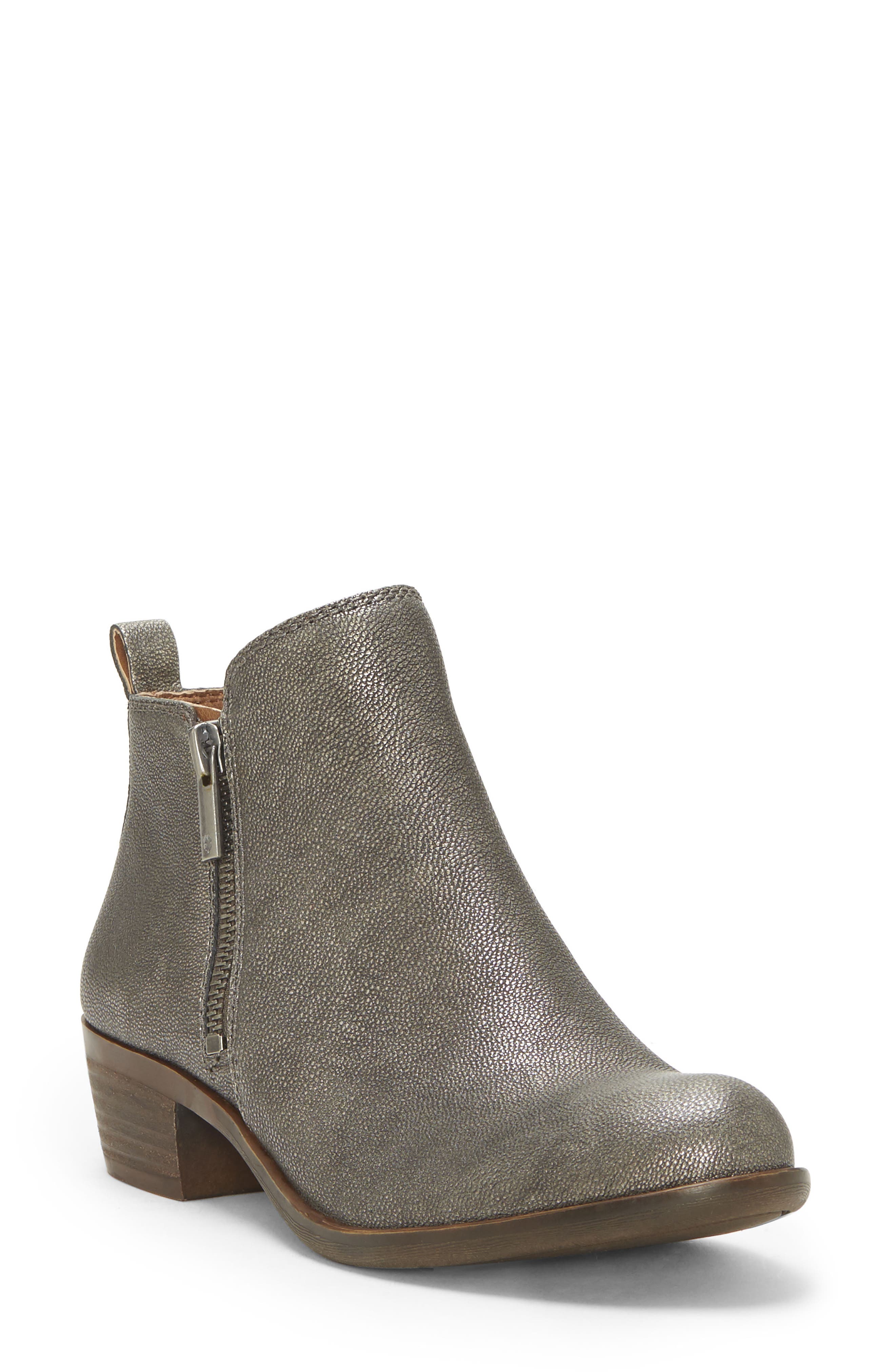 lucky brand pewter booties