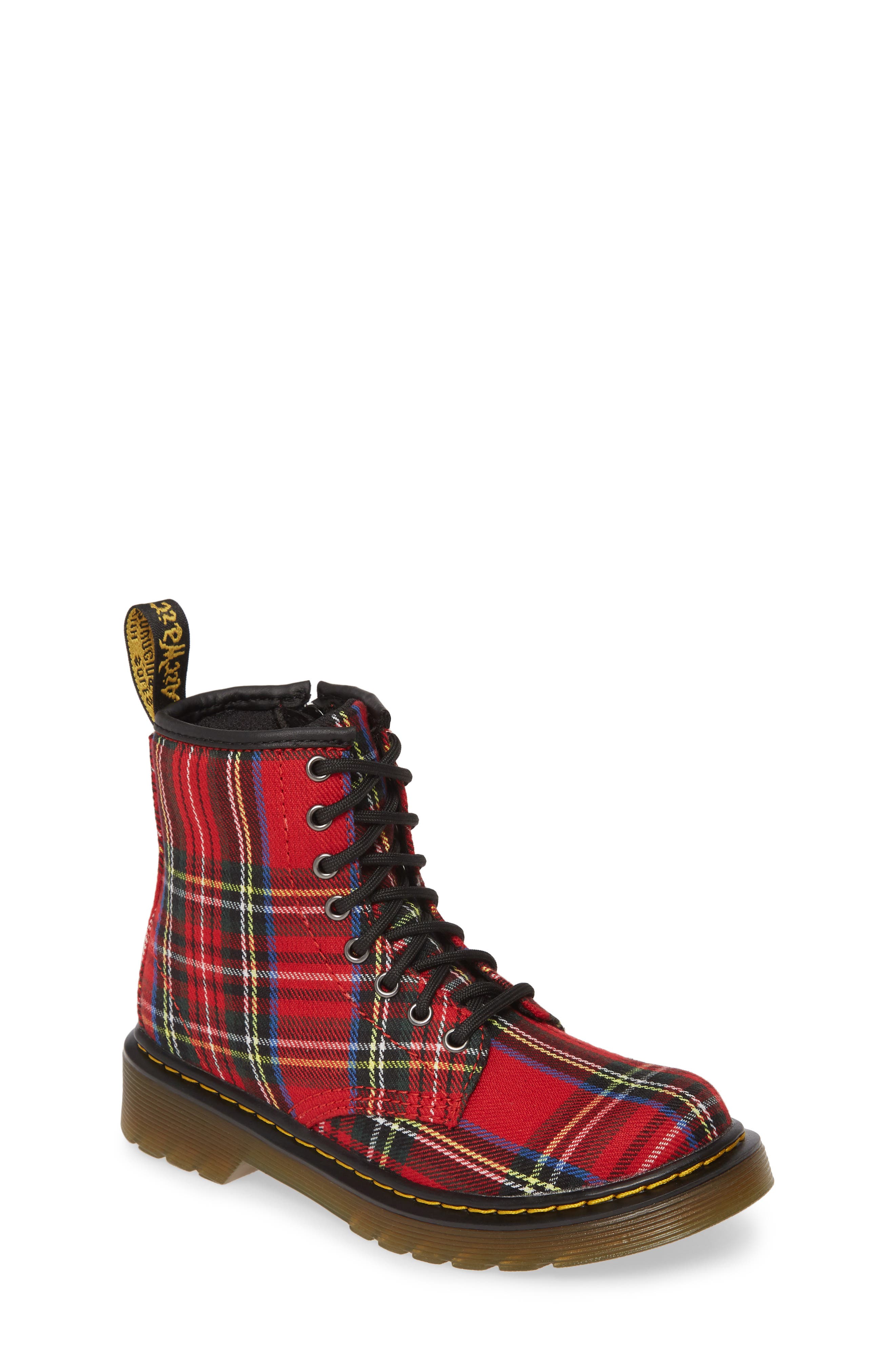 Dr. Martens Junior Tartan Boot (Toddler & Little Kid) | Nordstrom