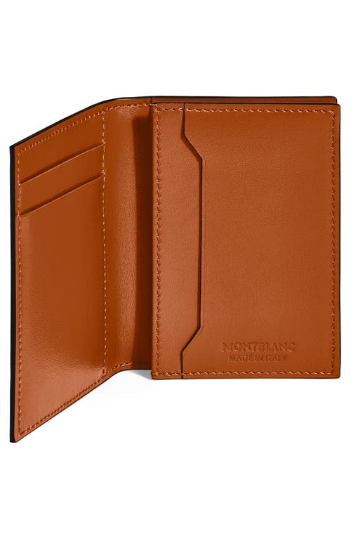 Shop Montblanc Meisterstück Leather Card Case In Rust