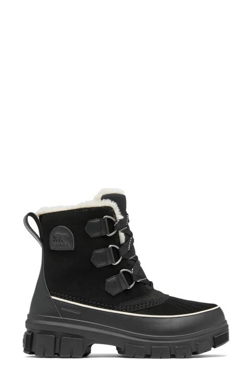 Sorel Tivoli V Wp Waterproof Boots In Black And Fawn In Black/fawn