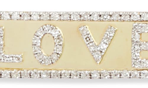 Meira T Diamond Love Pendant Necklace In Yellow Gold/diamond