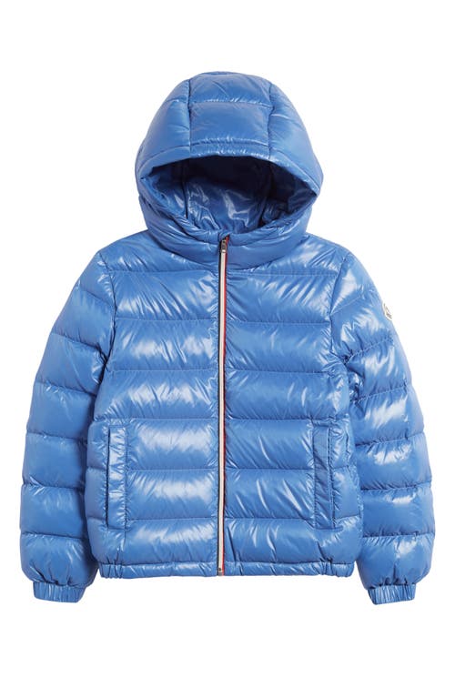 Moncler Kids' New Aubert Hooded Down Jacket Blue at Nordstrom,