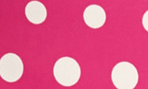 Shop London Times Polka Dot Fit & Flare Dress In Pink/ivory