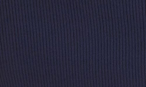 Rag & Bone Asher Side Button Rib Sweater Skirt In Navy