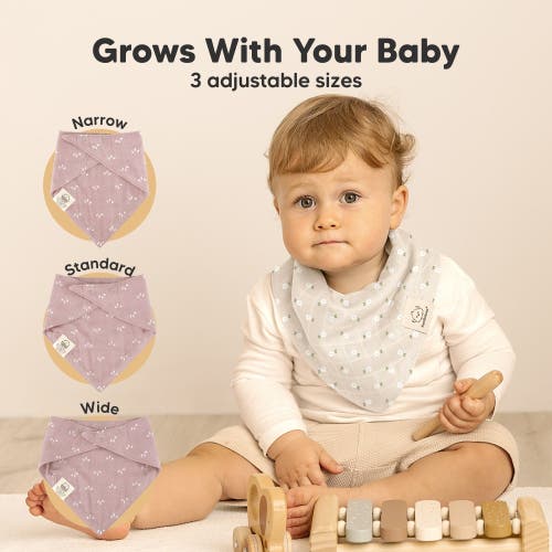 Keababies 8-pack Lumi Muslin Bandana Bibs In Wild Bloom