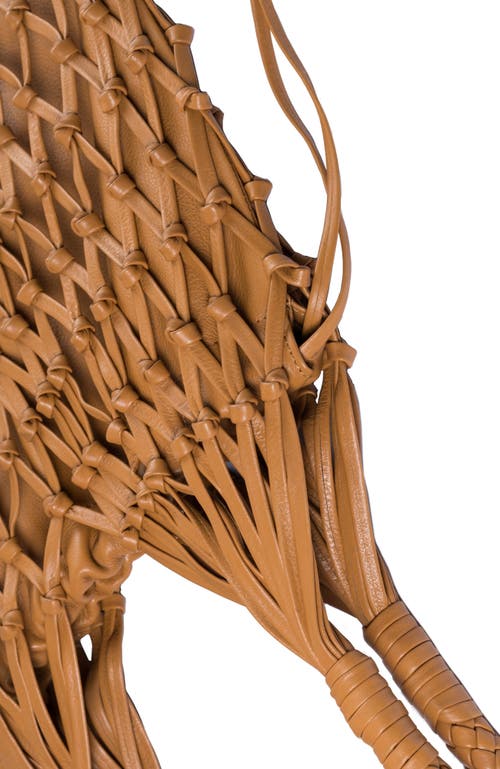 Adriana Castro La Red Mesh Bag In Leather In Tan