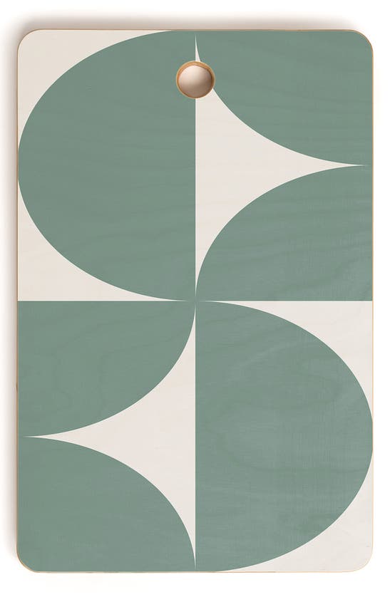 Deny Designs Bold Minimalism Cxii Bamboo Cutting Board In Green