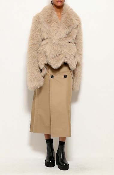 Sacai Faux Fur Blouson Jacket | Nordstrom