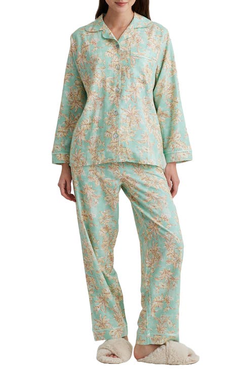 Papinelle Clara Feather Soft Top & Cozy Floral Print Pant Pajama