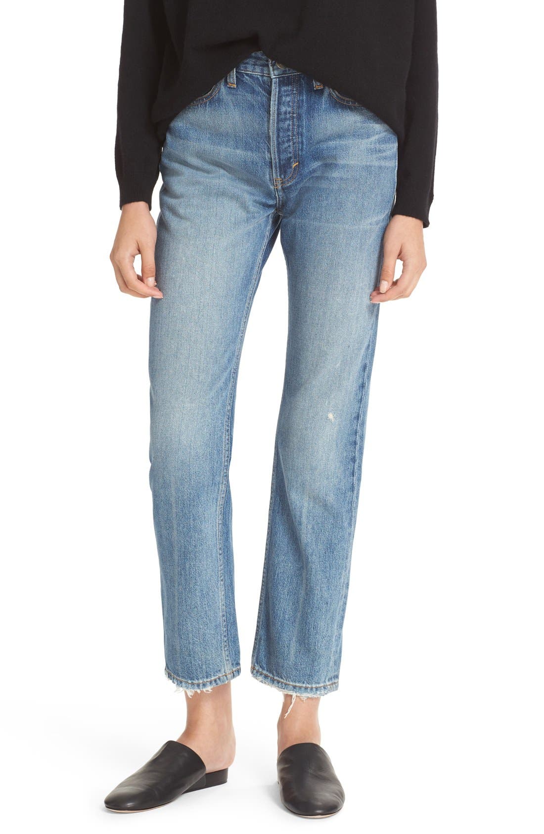 Vince Vintage Straight Leg Crop Jeans (Calico) Nordstrom