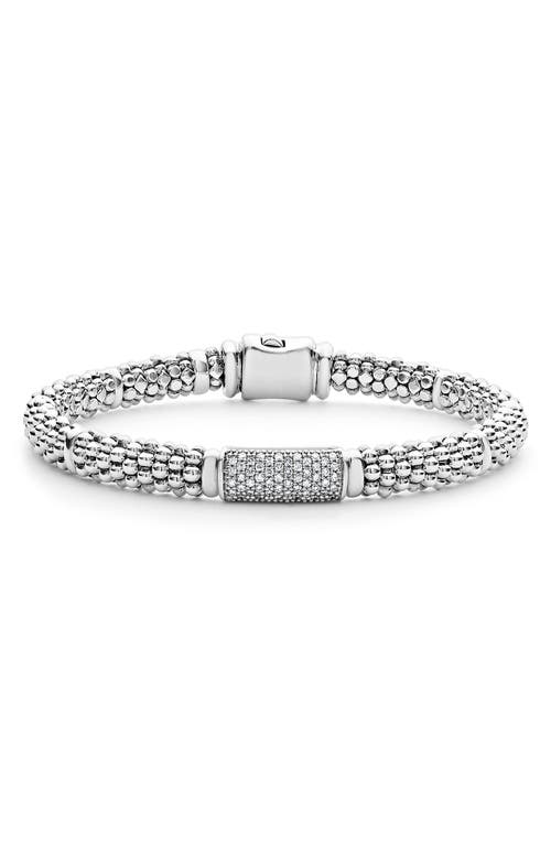 LAGOS Signature Caviar Pavé Diamond Bracelet in Silver Diamond at Nordstrom