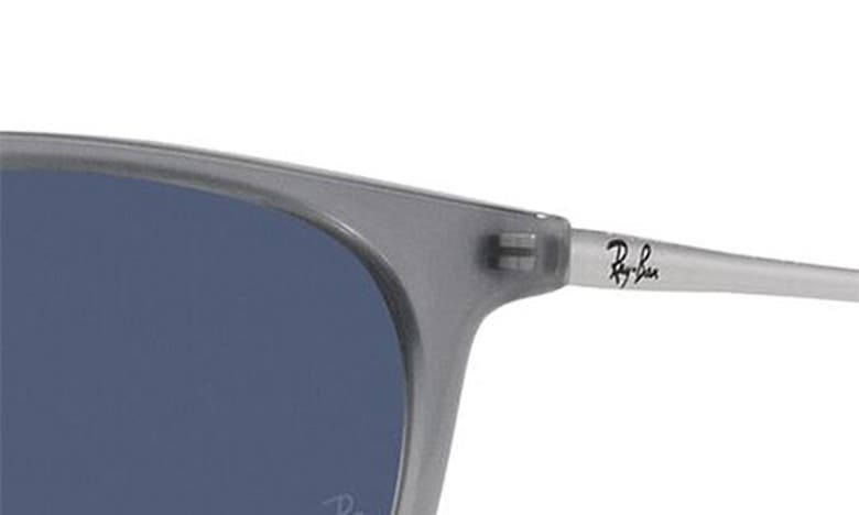 Shop Ray Ban Ray-ban 50mm Jr Round Sunglasses In Dark Blue