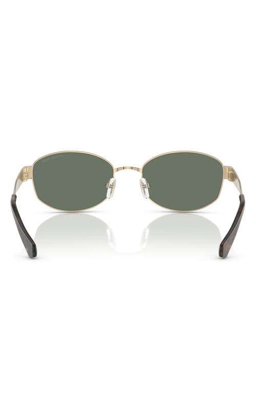 Shop Michael Kors 56mm Oval Sunglasses In Green/gold