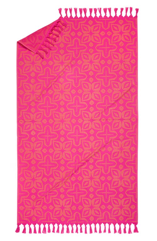 Rochelle Porter Tasseled Beach Towel In Pink