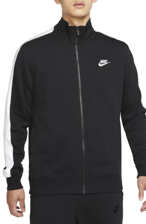 Nike Sportswear Club Zip Track Jacket In Black