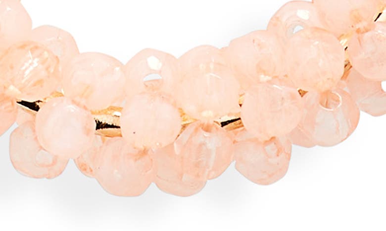 Shop Nordstrom Beaded Open Teardrop Earrings In Blush