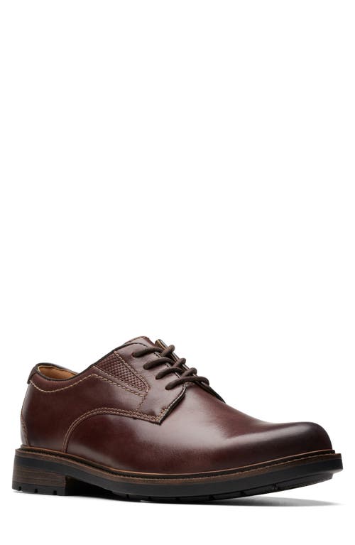 Clarks(r) Derby Sneaker in Brown Leather