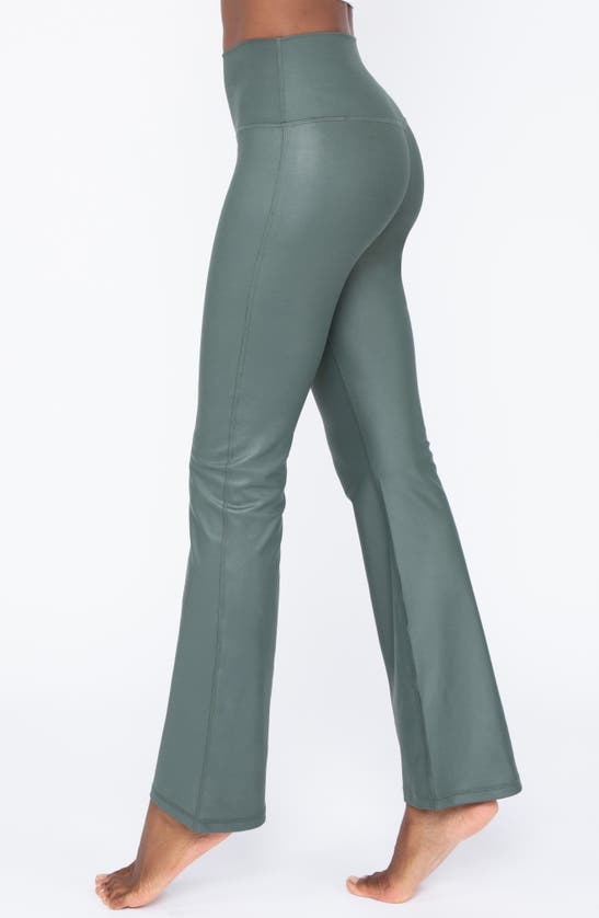 90 Degree By Reflex Faux Leather Yoga Pants In Deep Forest ModeSens