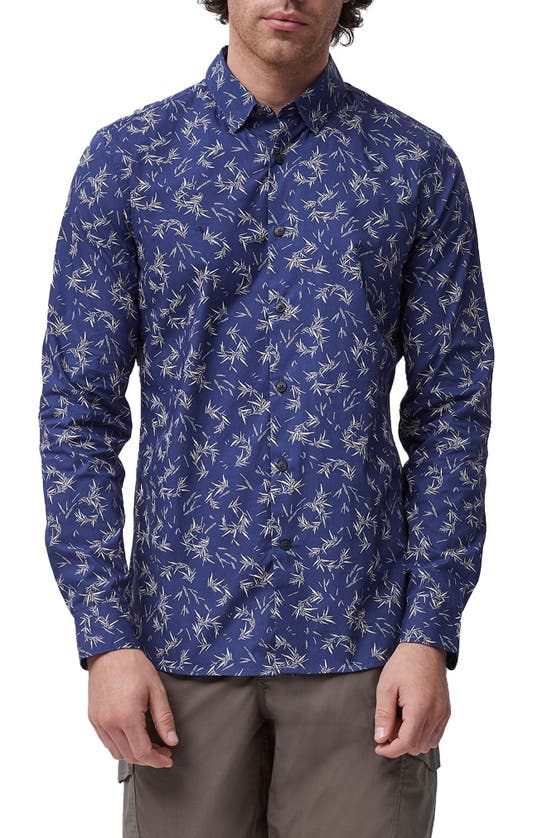 Click to view more detailed imagery on our partner's website French Connection Marne Slim Fit Stretch Print Button-up Shirt In Estate Blue Multi