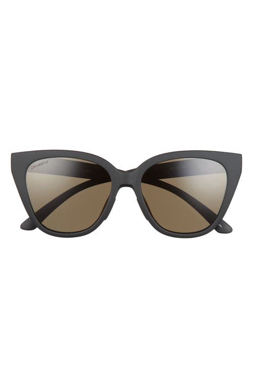 Smith Era 55mm Polarized Cat Eye Sunglasses In Black