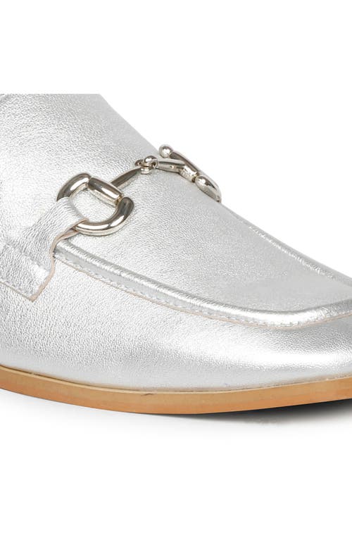 Shop Saint G Savannah Bit Loafer Mule In Silver