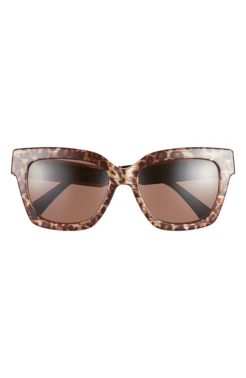 Michael Kors 54mm Square Sunglasses In Brown Havana