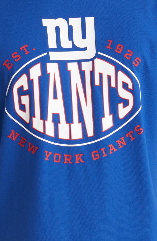 Hugo Boss Boss X Nfl Stretch Cotton Graphic T-shirt In New York Giants Dark Blue