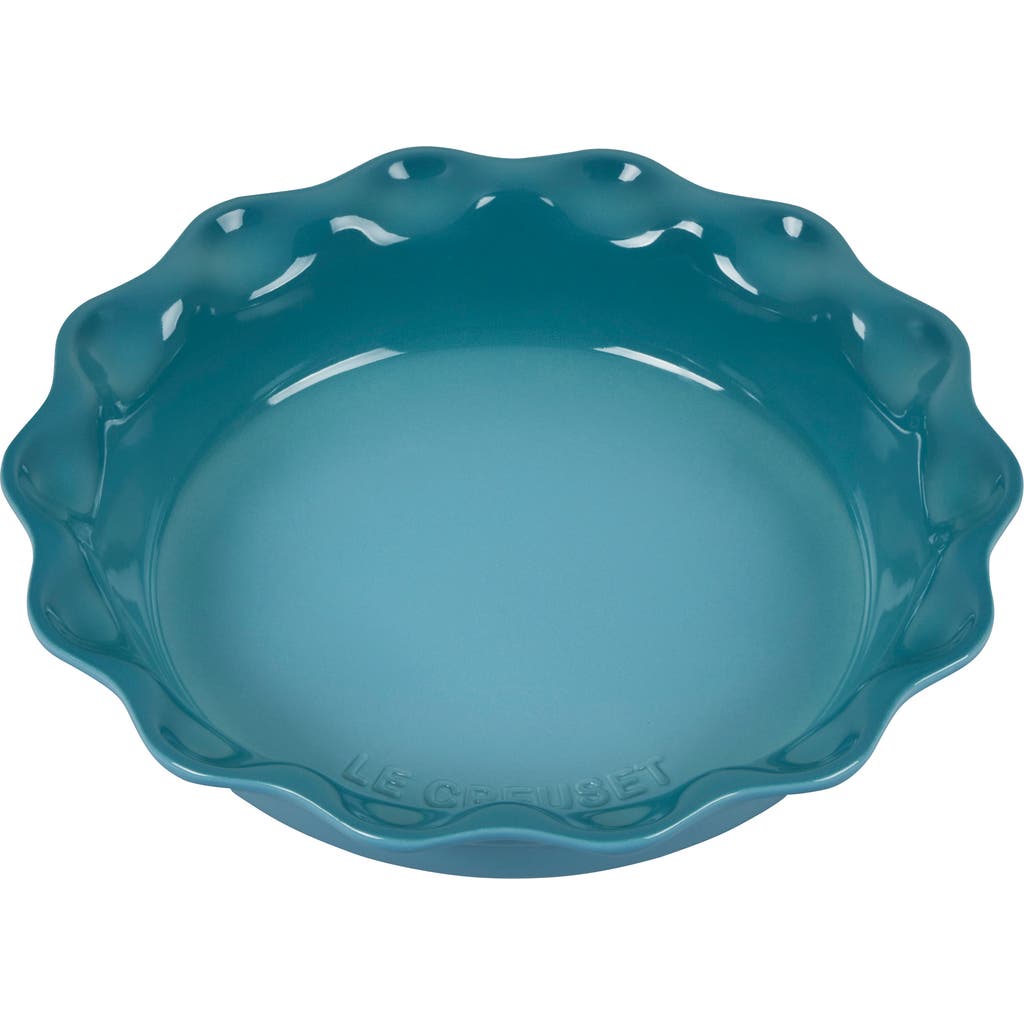 Le Creuset 9" Stoneware Pie Dish In Caribbean