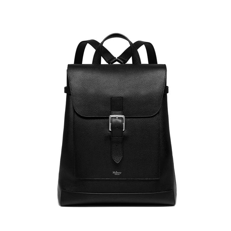 Shop Mulberry Chiltern Leather Backpack In Black