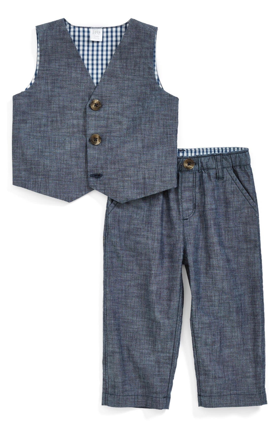 Nordstrom Baby Chambray Vest & Pants (Baby Boys) Nordstrom