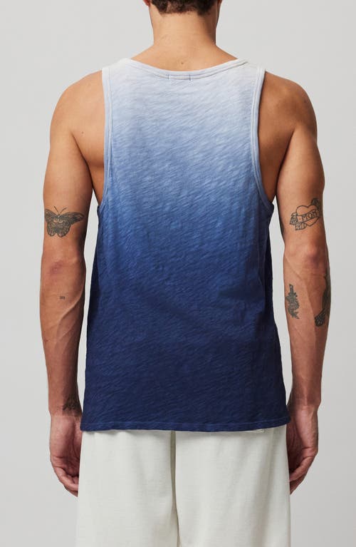 Shop Atm Anthony Thomas Melillo Ombré Cotton Slub Tank In Salt Grey/ink Combo