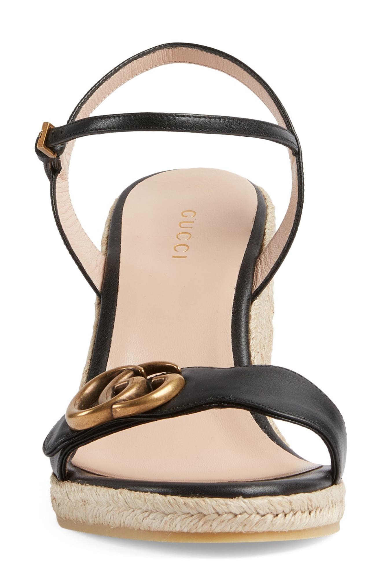 gucci women's aitana espadrille wedge sandals