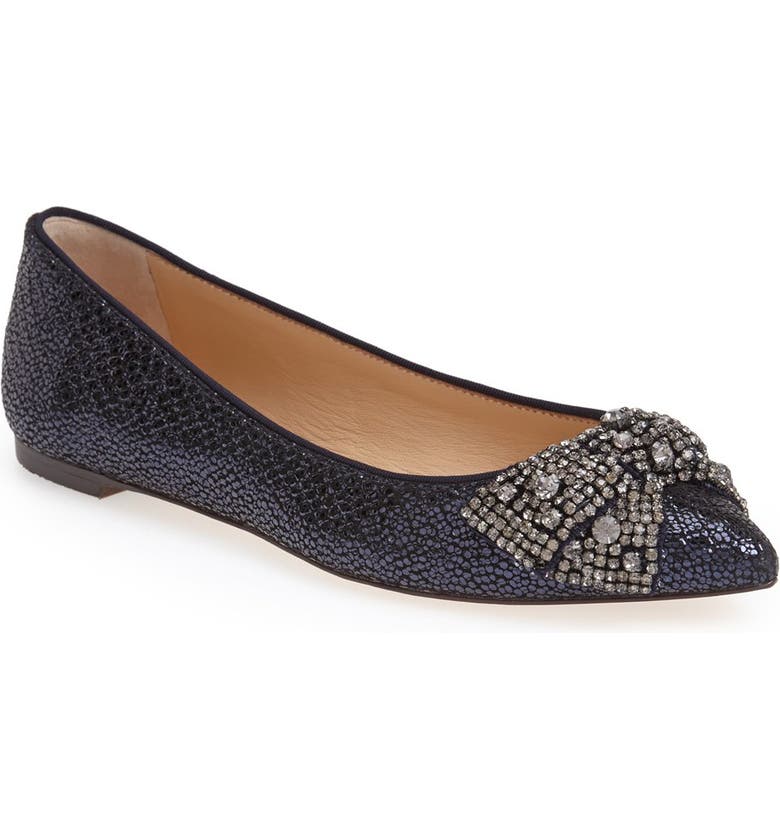 Tory Burch 'Vanessa' Crystal Bow Pointy Toe Flat (Women)(Nordstrom ...