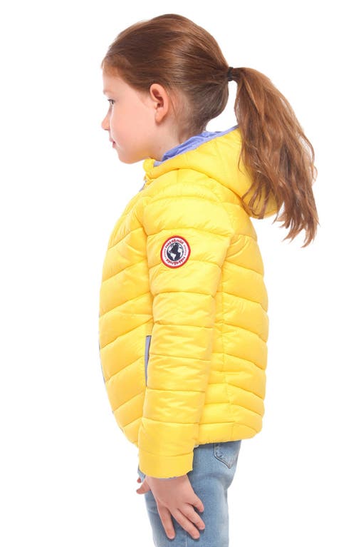 Rokka&rolla Kids' Reversible Lightweight Puffer Jacket In Gold Finch