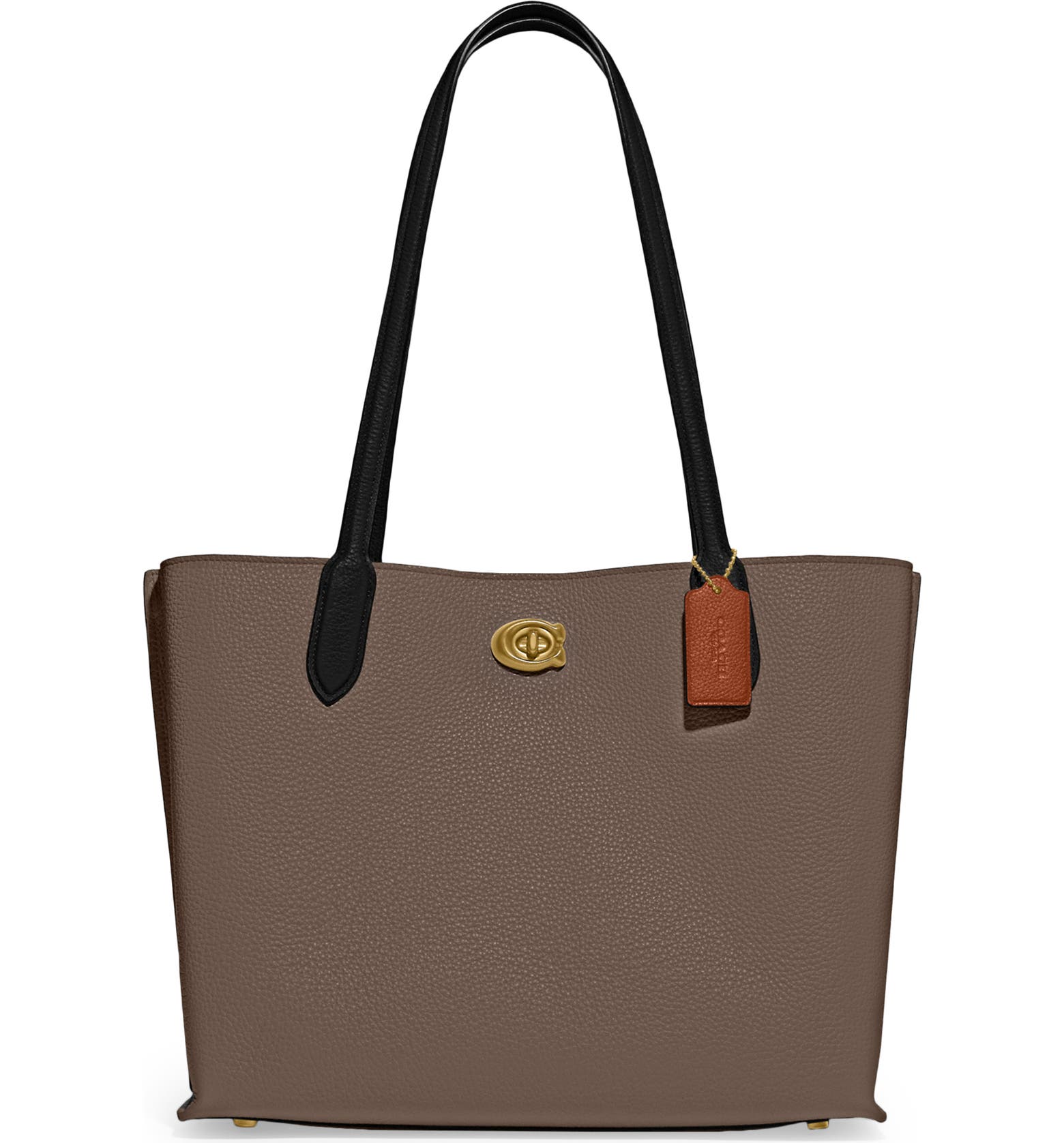 Willow Tote in Colorblock grey leather from Coach