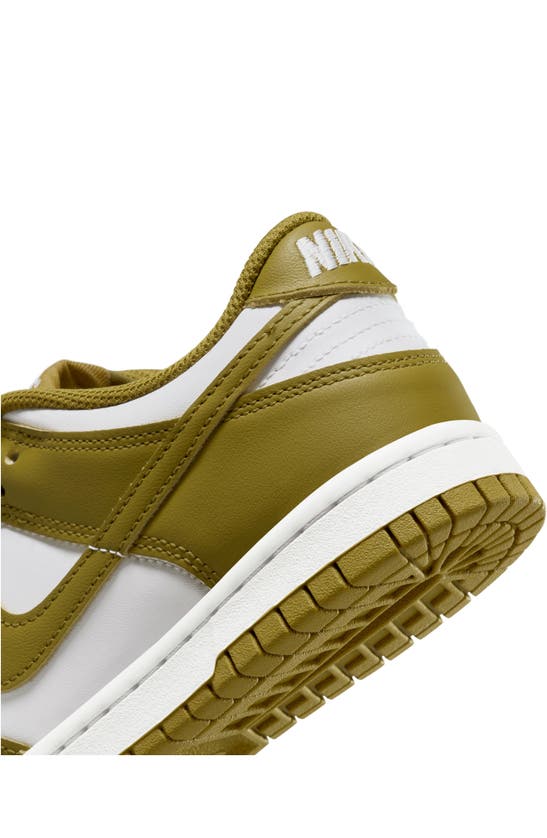 Shop Nike Kids' Dunk Low Basketball Sneaker In White/ Pacific Moss