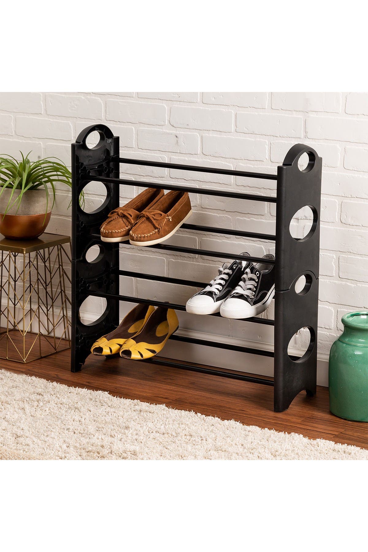 Honey Can Do 4 Tier Circle Cut Out Shoe Rack Hautelook