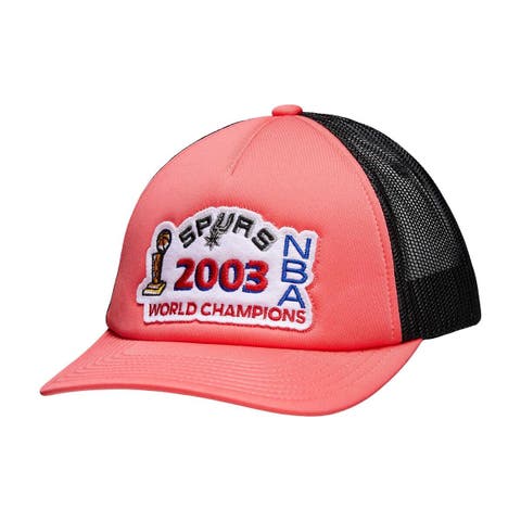 San Antonio Spurs PINWHEEL Light Pink-Black Fitted Hat