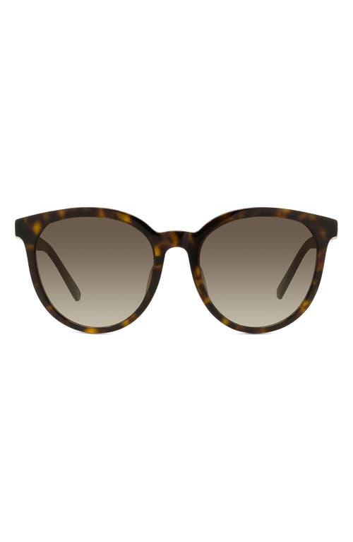 Dior 30Montaigne Mini 51mm Gradient Round Sunglasses in Dark Havana/Brown